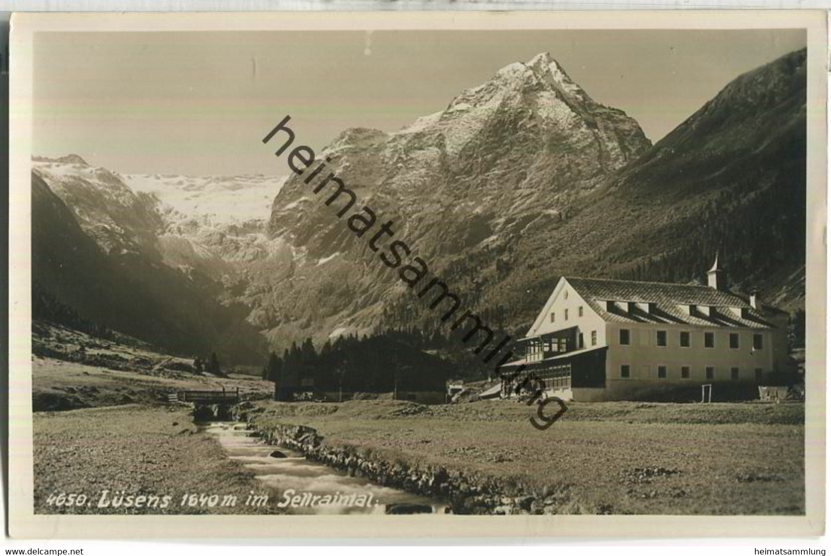 Lüsens Im Sellraintal - Foto-Ansichtskarte - Verlag Sepp Ritzer & Elis Braunhoft Innsbruck - Sellrein