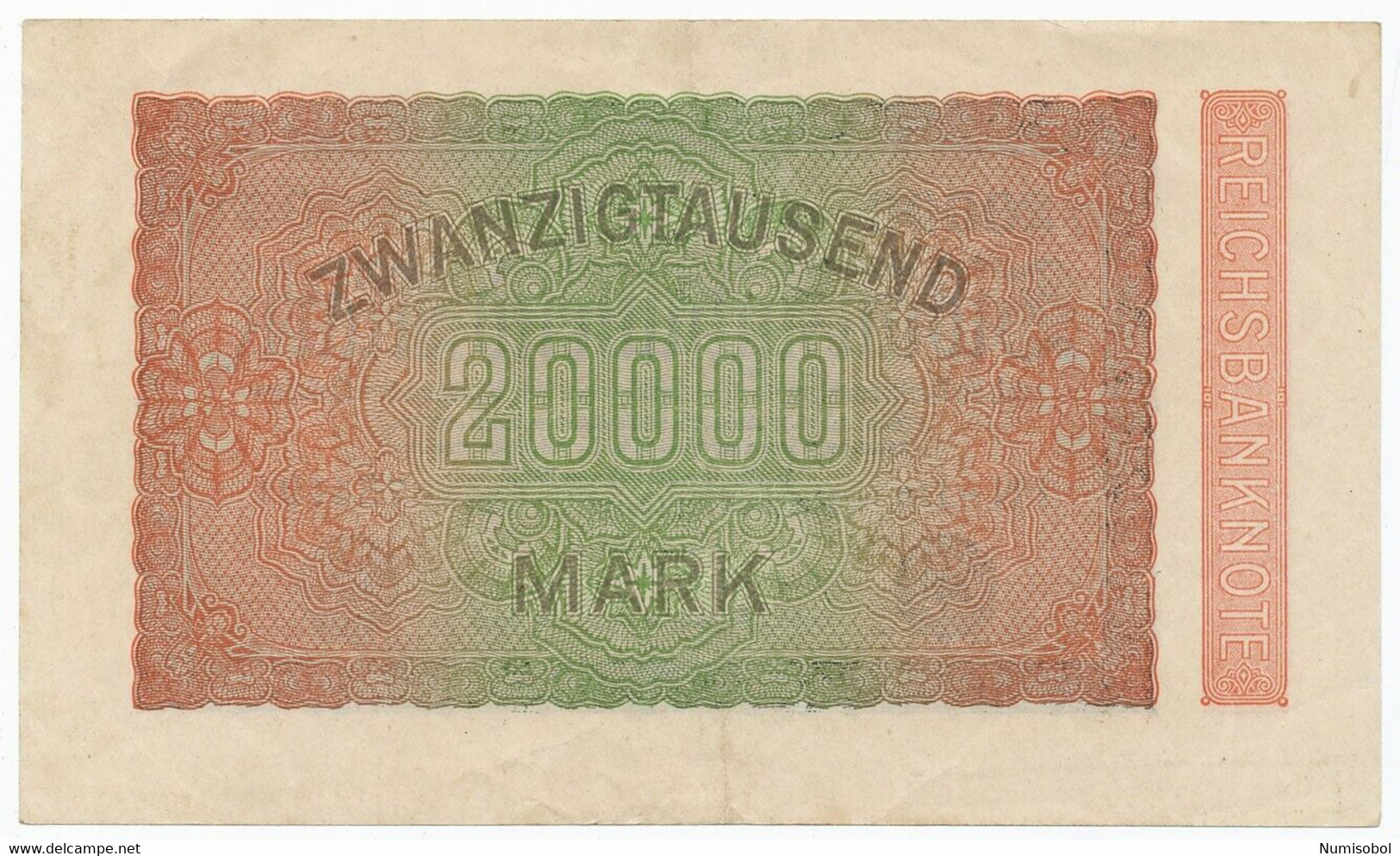 GERMANY, DEUTSCHLAND - 20 000 Mark 1923. P85 Ro84d (wellen). (D341) - 20000 Mark