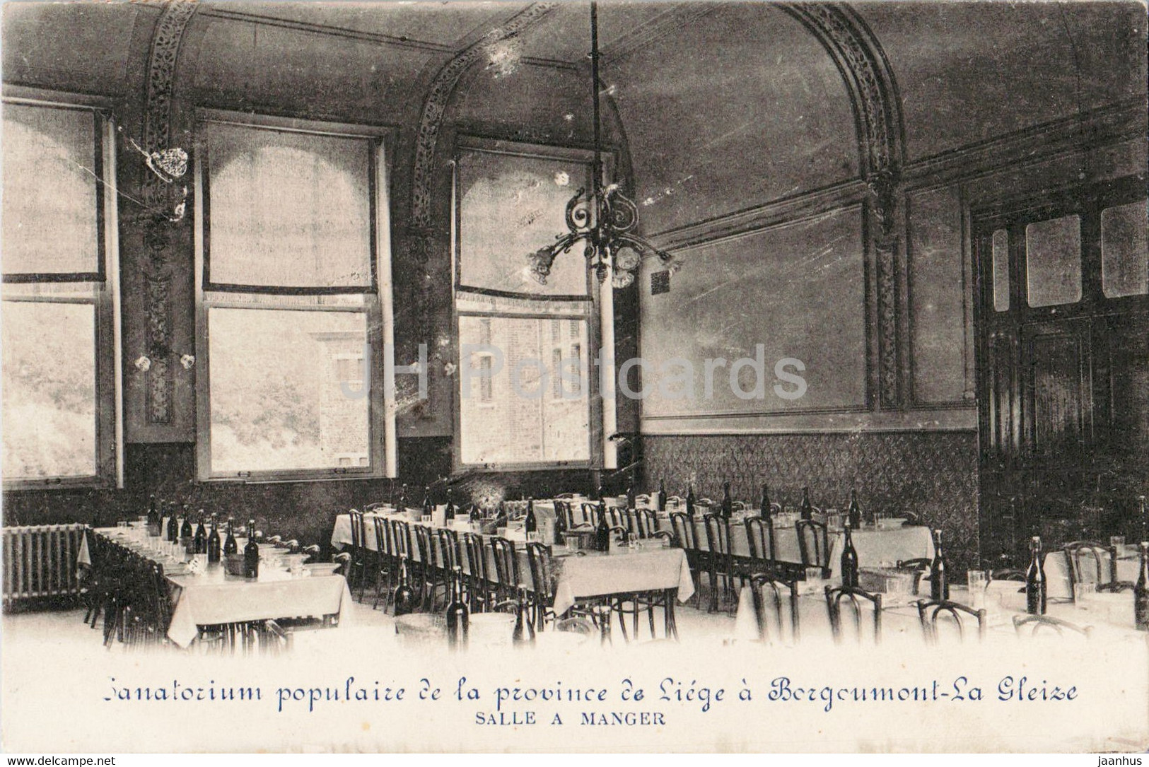 Sanatorium Populaire De La Province De Liege A Borgoumont La Gleize - Salle A Manger - Old Postcard - Belgium - Used - Stoumont