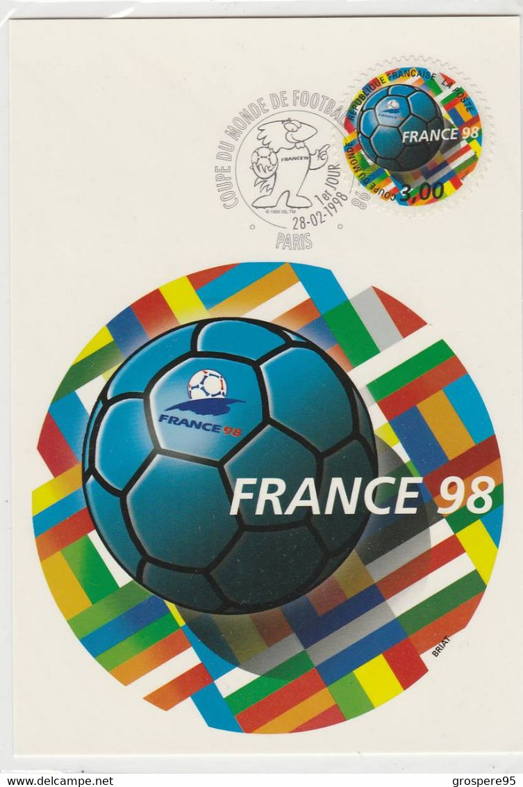 COUPE DU MONDE FOOTBALL 1998 CARTES+ EVELOPPES+ TIMBRES RARES - Altri & Non Classificati