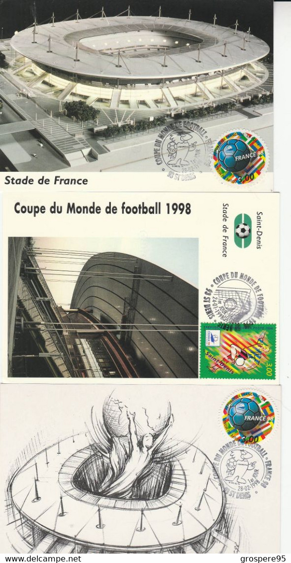 COUPE DU MONDE FOOTBALL 1998 CARTES+ EVELOPPES+ TIMBRES RARES - Autres & Non Classés