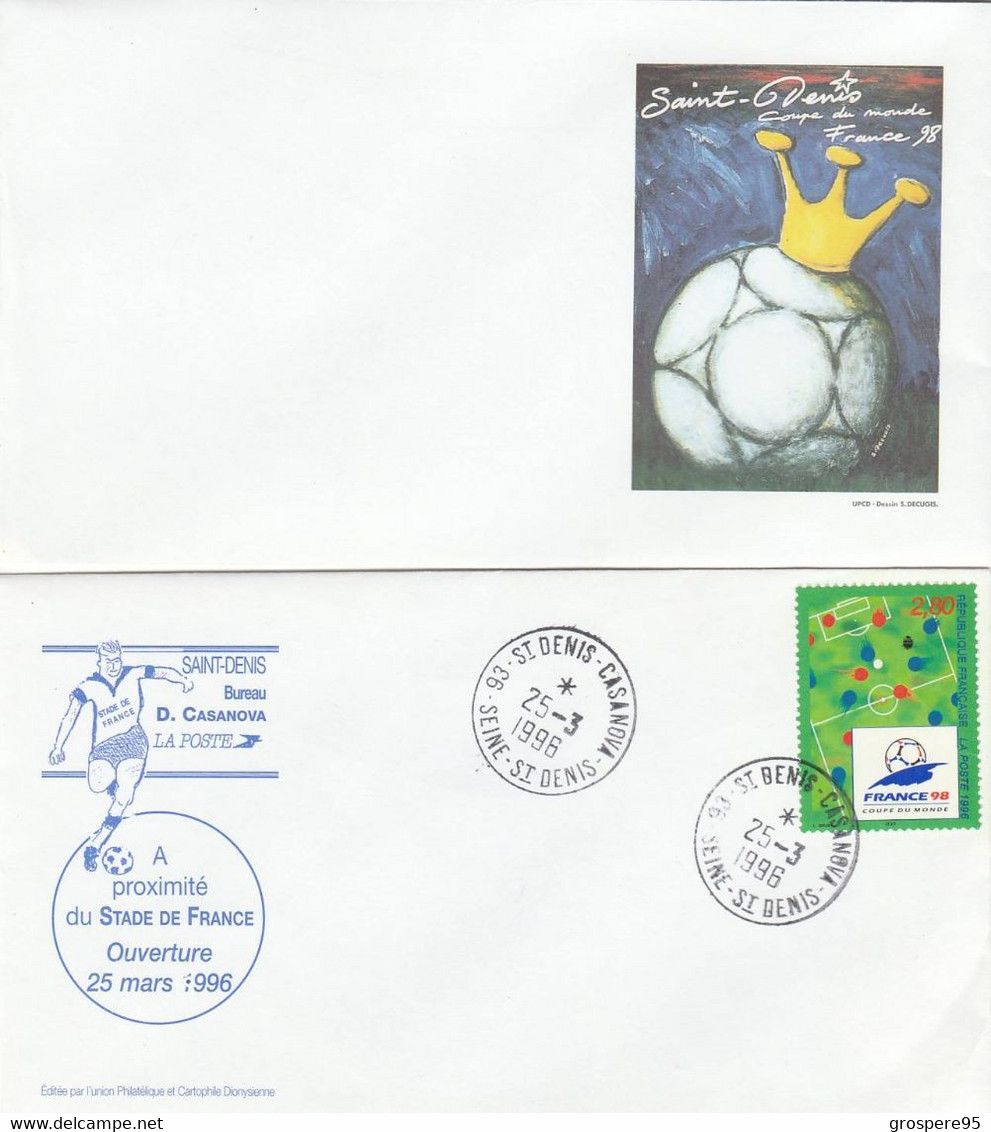 COUPE DU MONDE FOOTBALL 1998 CARTES+ EVELOPPES+ TIMBRES RARES