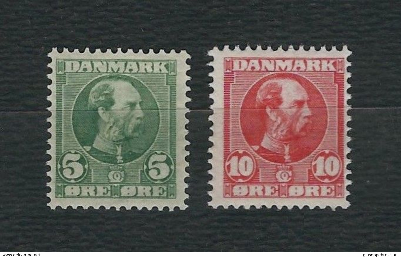 DANIMARCA 1905-06 - Effigie Di Cristiano IX - 5 ö Verde / 10 ö Rosso -  MNH - Unificato 53-54 - Nuovi