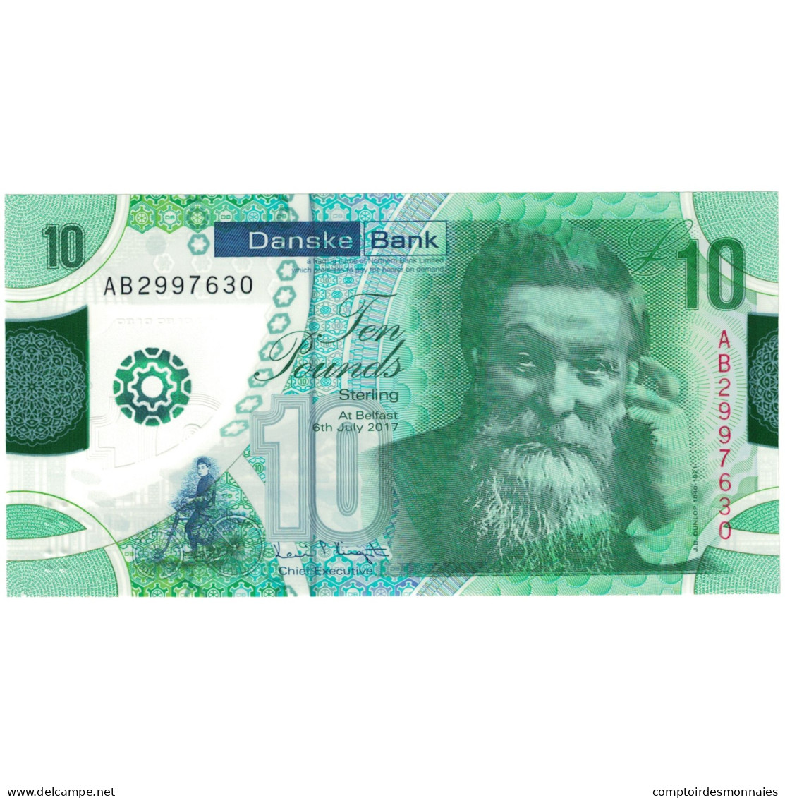 Billet, République D'Irlande, 10 Pounds, 2017, 2017-07-06, NEUF - 10 Pounds