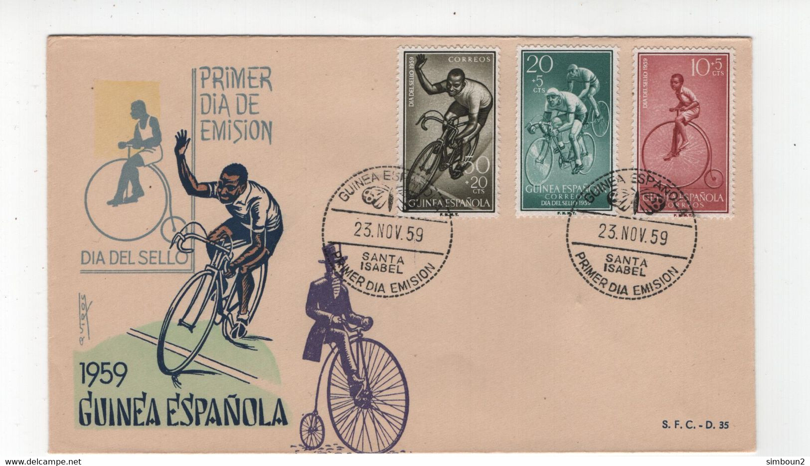 Guinee Espagnole / Spanish Guinea FDC 1959 - Guinea Española