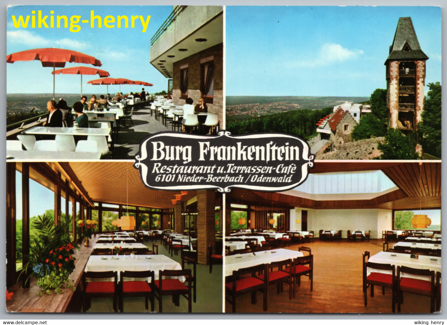 Mühltal Nieder Beerbach - Restaurant Und Terrassen Café Burg Frankenstein 2   Bei Darmstadt Eberstadt Im Odenwald - Odenwald