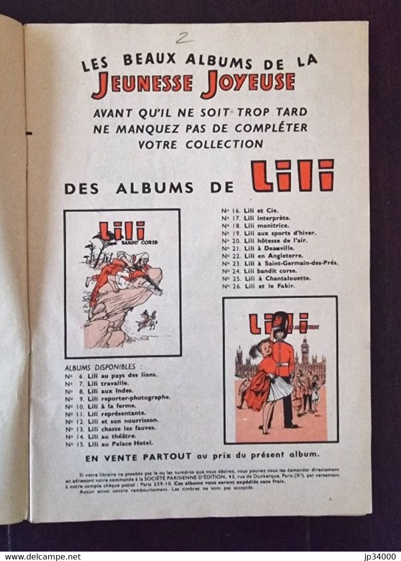 LILI Et Le Fakir. N°26. Edition Originale 1963. Chez S.P.E. Couverture Papier - Lili L'Espiègle