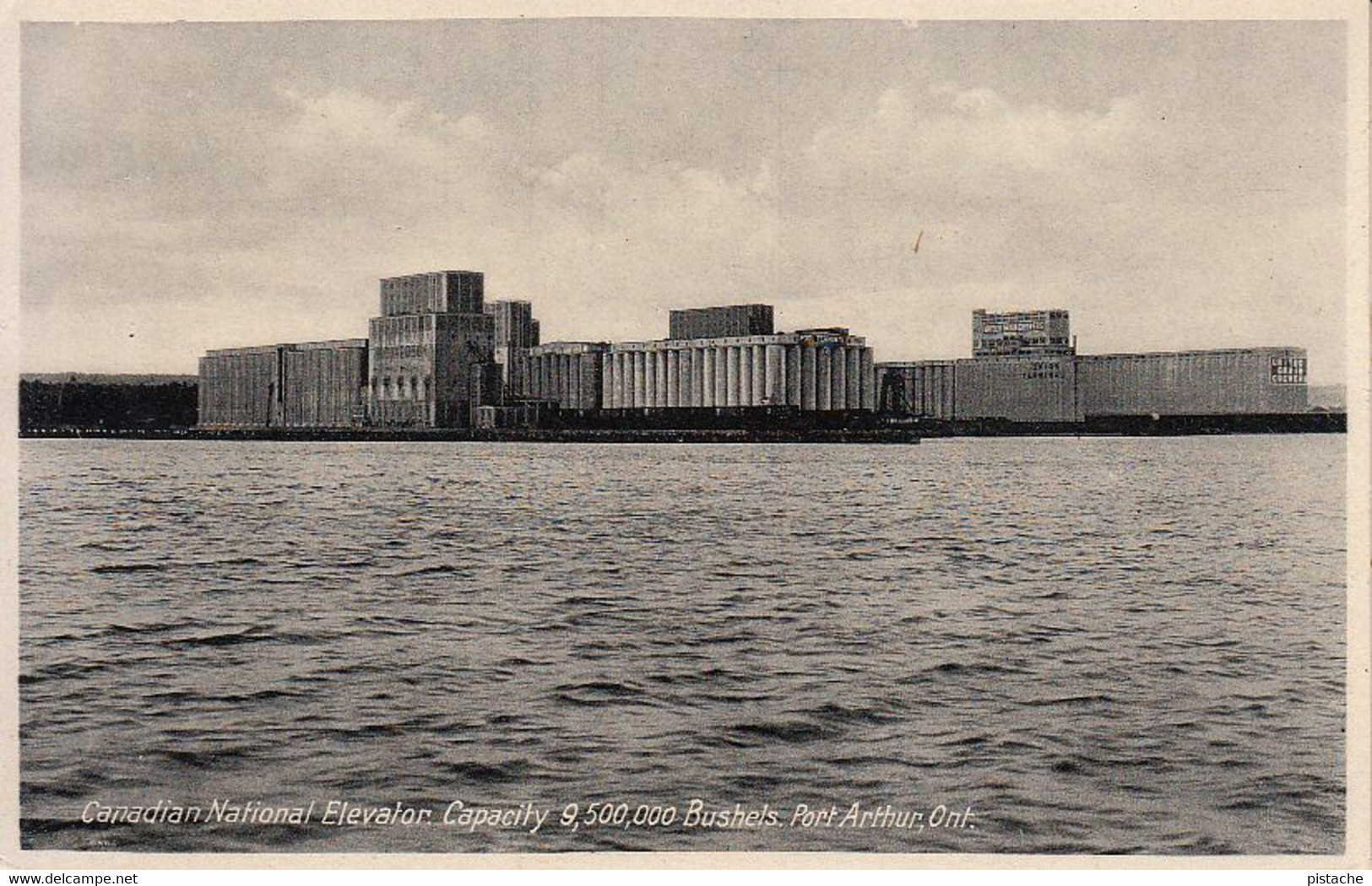 3034 – B&W PC – Port Arthur Ontario Canada – Canadian National Railway CNR Elevator – VG Condition – 2 Scans - Port Arthur