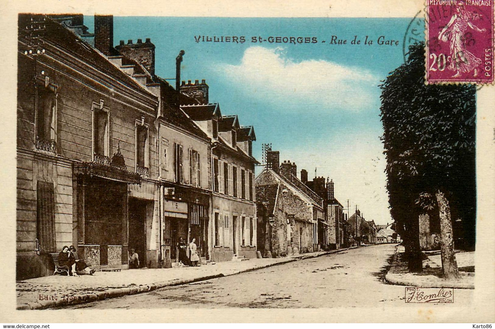 Villiers St Georges * Rue De La Gare * Boucherie * Villageois - Villiers Saint Georges