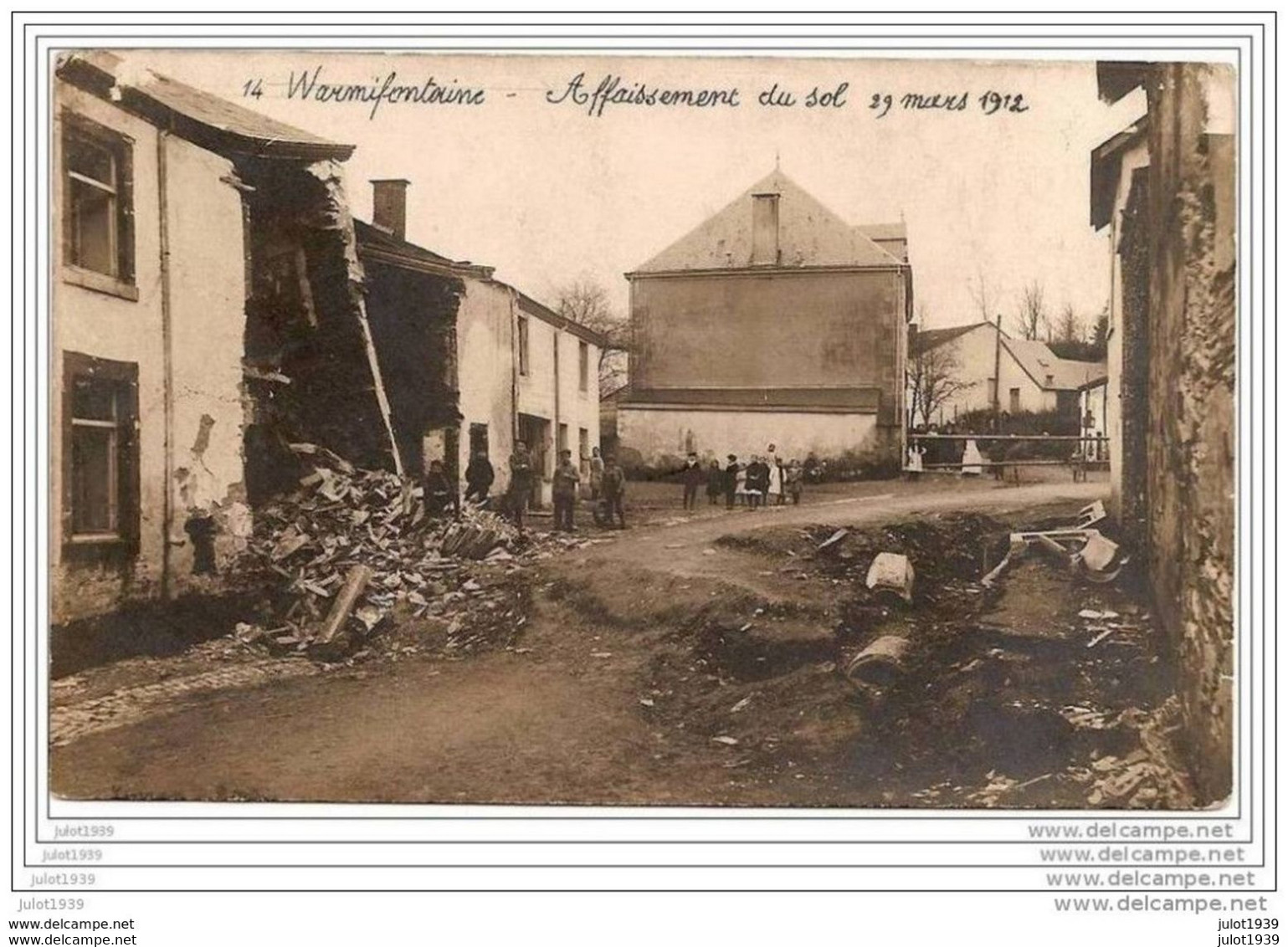 WARMIFONTAINE ..-- Affaissement , 29 Mars 1912 . Vers MEZIERES ( Melle Moïsa LECUYER ) . - Neufchâteau