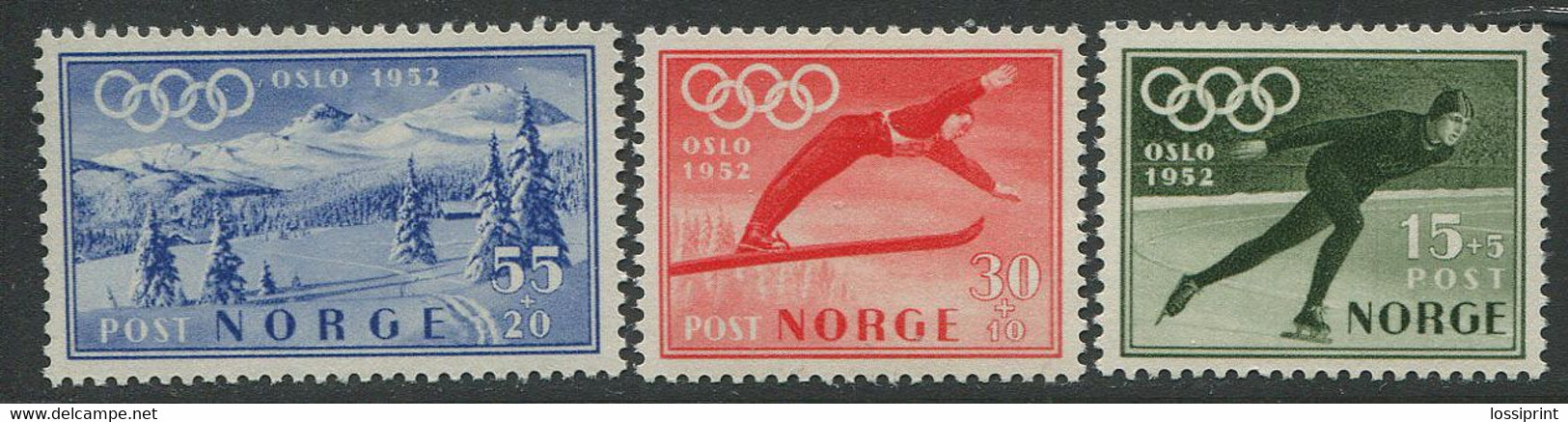 Norway:Unused Stamps Serie Oslo Olympic Games 1952, Skating, Ski Jumping, 1952, MNH - Inverno1952: Oslo