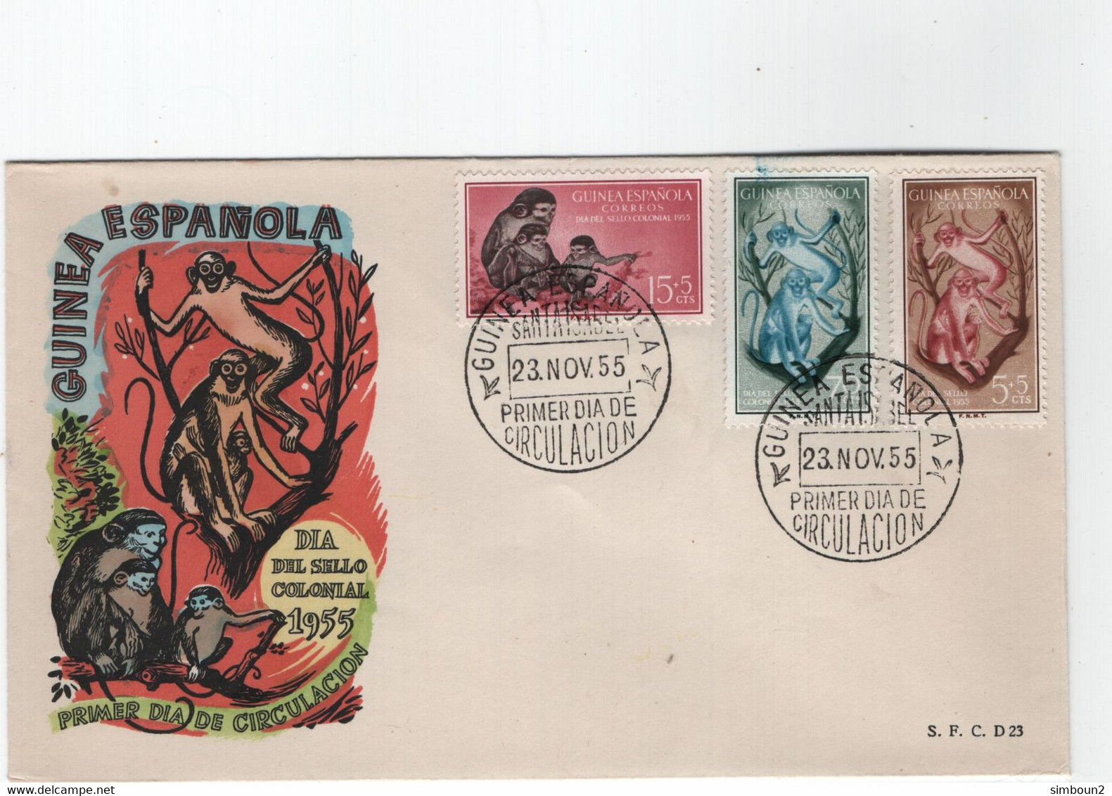 Guinee Espagnole / Spanish Guinea FDC 1955 - Guinea Española