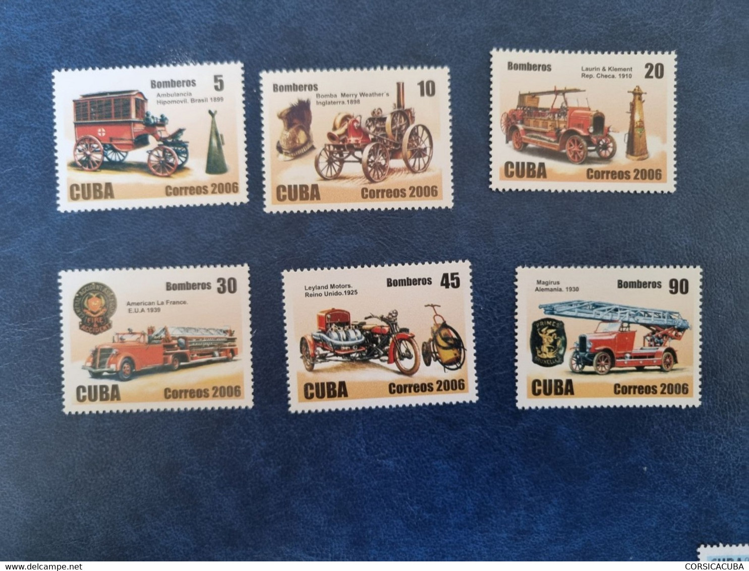 CUBA  NEUF  2006      VEHICULOS  DE  BOMBEROS  //  PARFAIT  ETAT  // 1er  CHOIX // - Unused Stamps