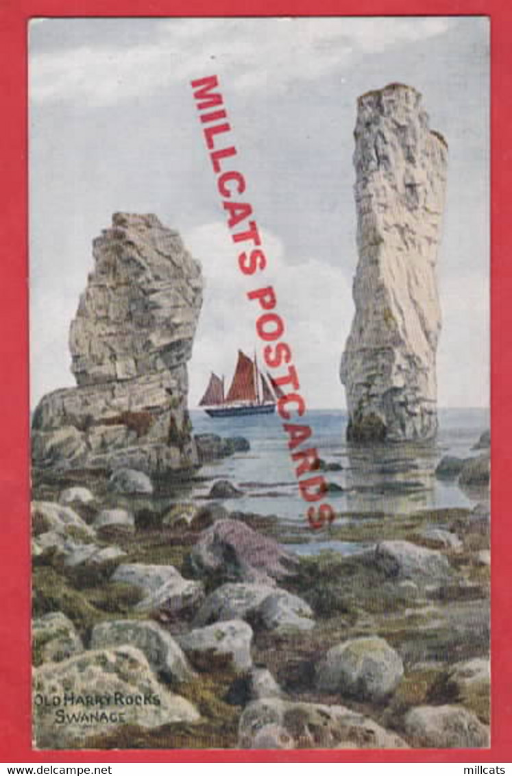 A R QUINTON DORSET  SWANAGE OLD HARRY ROCKS SAIL BOAT  CARD NO  2305 - Quinton, AR