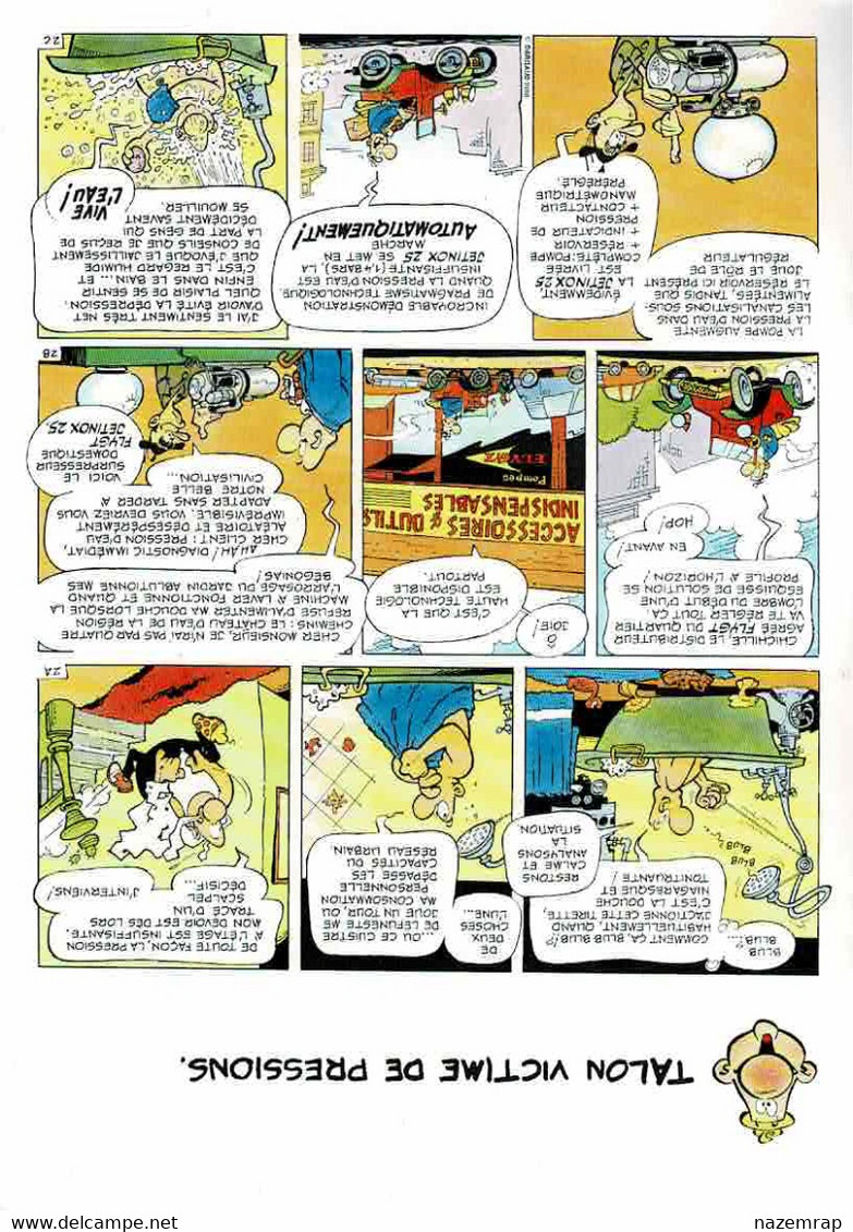 GREG "Achille Talon Domestique L'eau" Brochure Publicitaire Brochée 8 Pages, 4 Planches BD, Publicité Pompes FLYGT 1988 - Objets Publicitaires