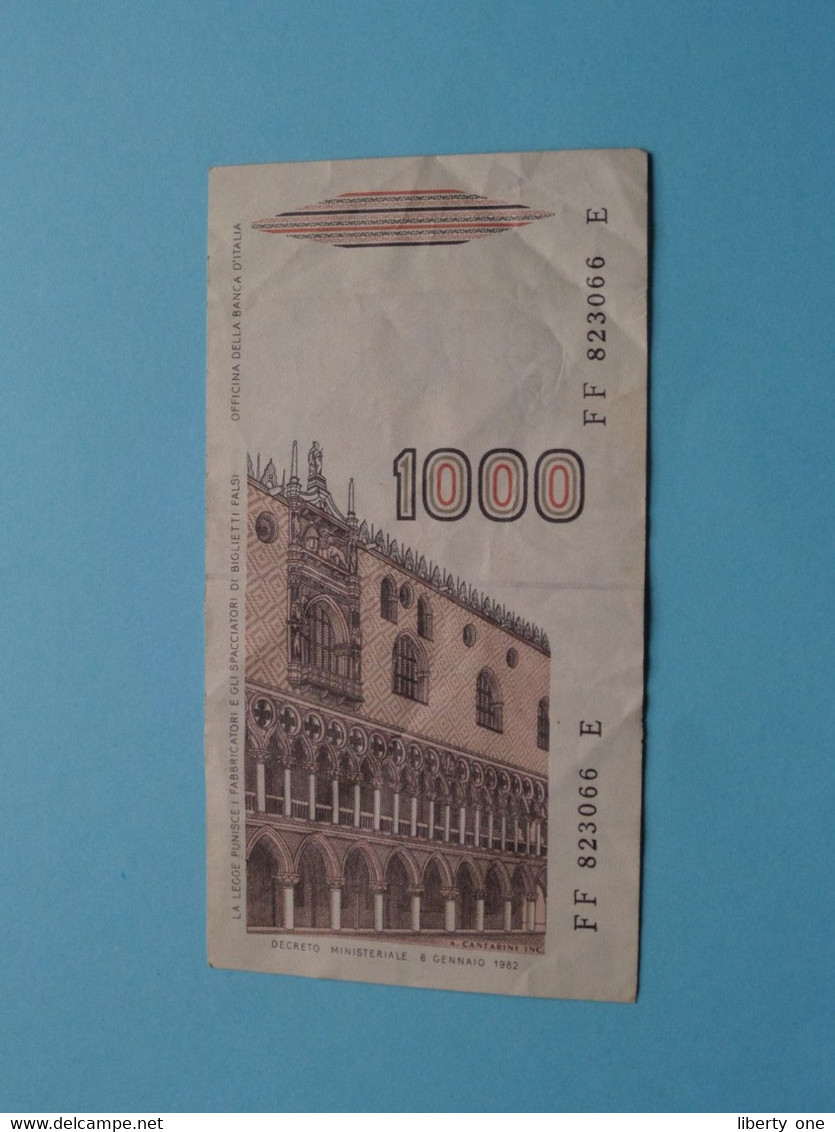 1.000 Lire - 1982 ( FF 823066 E ) Banca D'Italia ( For Grade, Please See Scans ) Circulated ! - 1.000 Lire