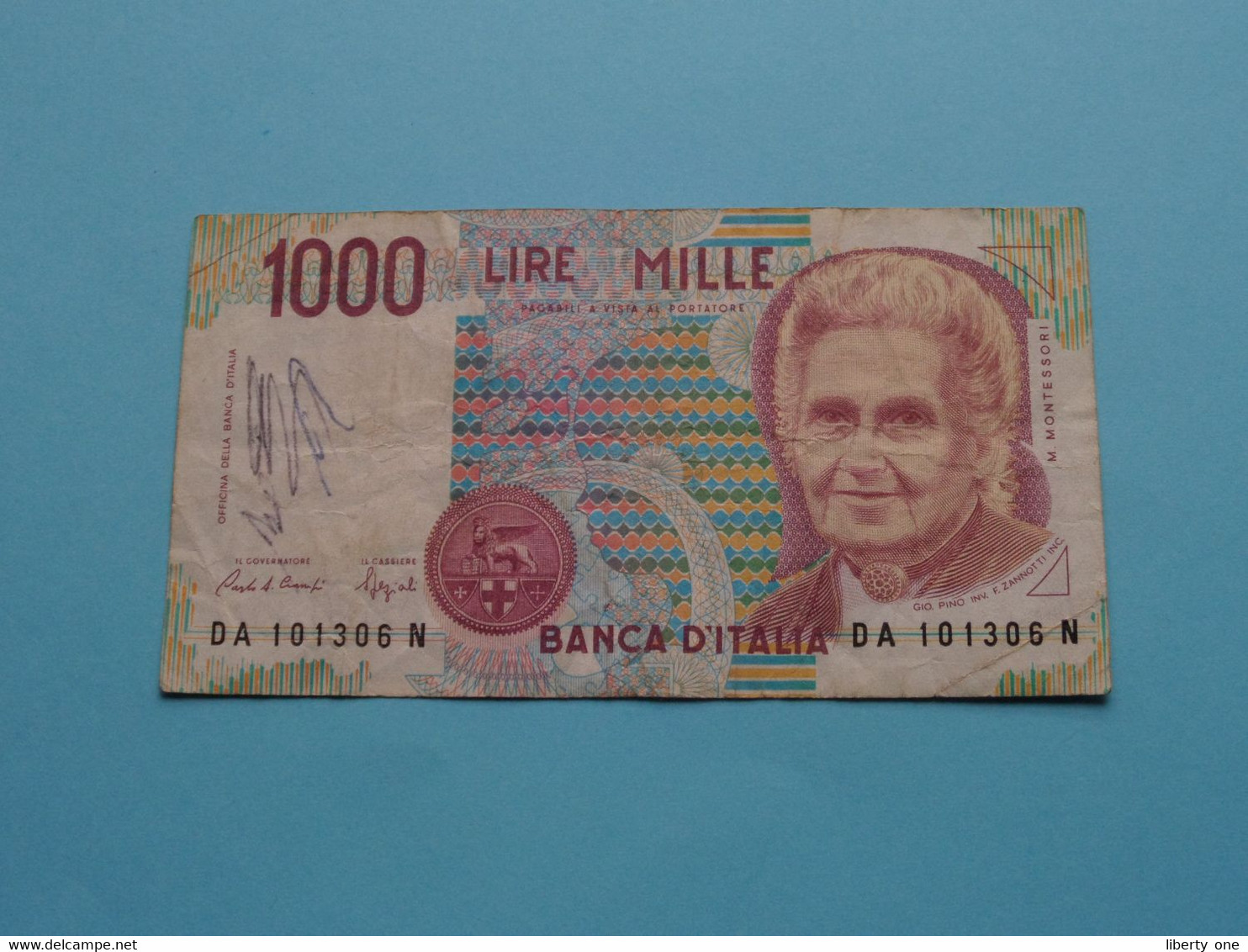 1.000 Lire - 1990 ( DA 101306 N ) Banca D'Italia ( For Grade, Please See Scans ) Circulated ! - 1000 Liras