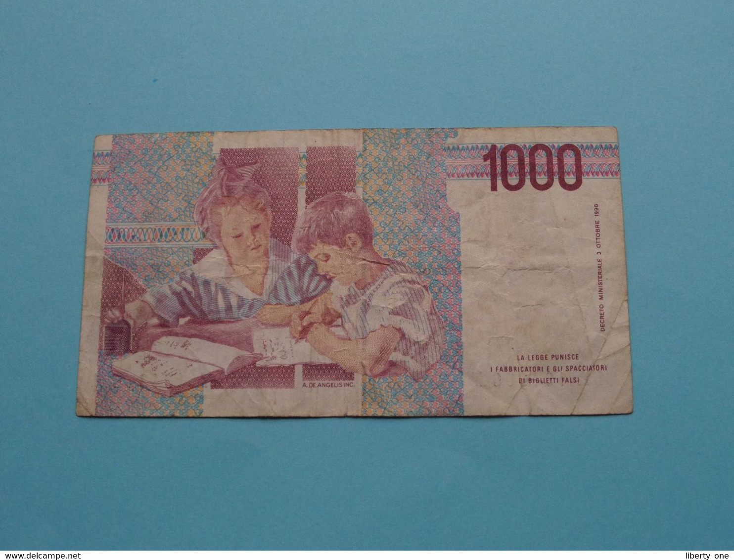 1.000 Lire - 1990 ( DA 101306 N ) Banca D'Italia ( For Grade, Please See Scans ) Circulated ! - 1000 Lire