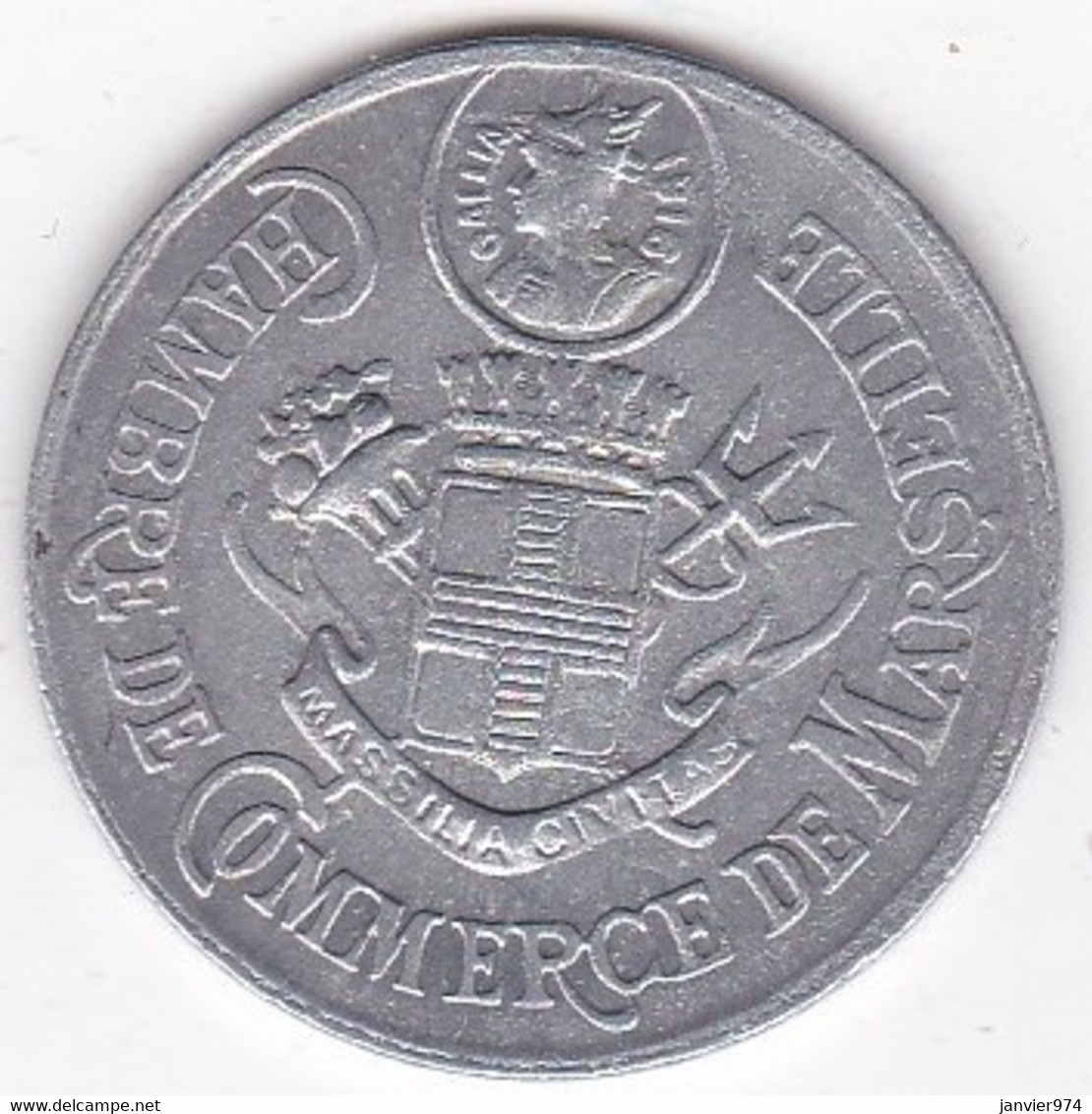 13. Bouche Du Rhône. Marseille. Chambre De Commerce. 10 Centimes 1916, En Aluminium - Notgeld