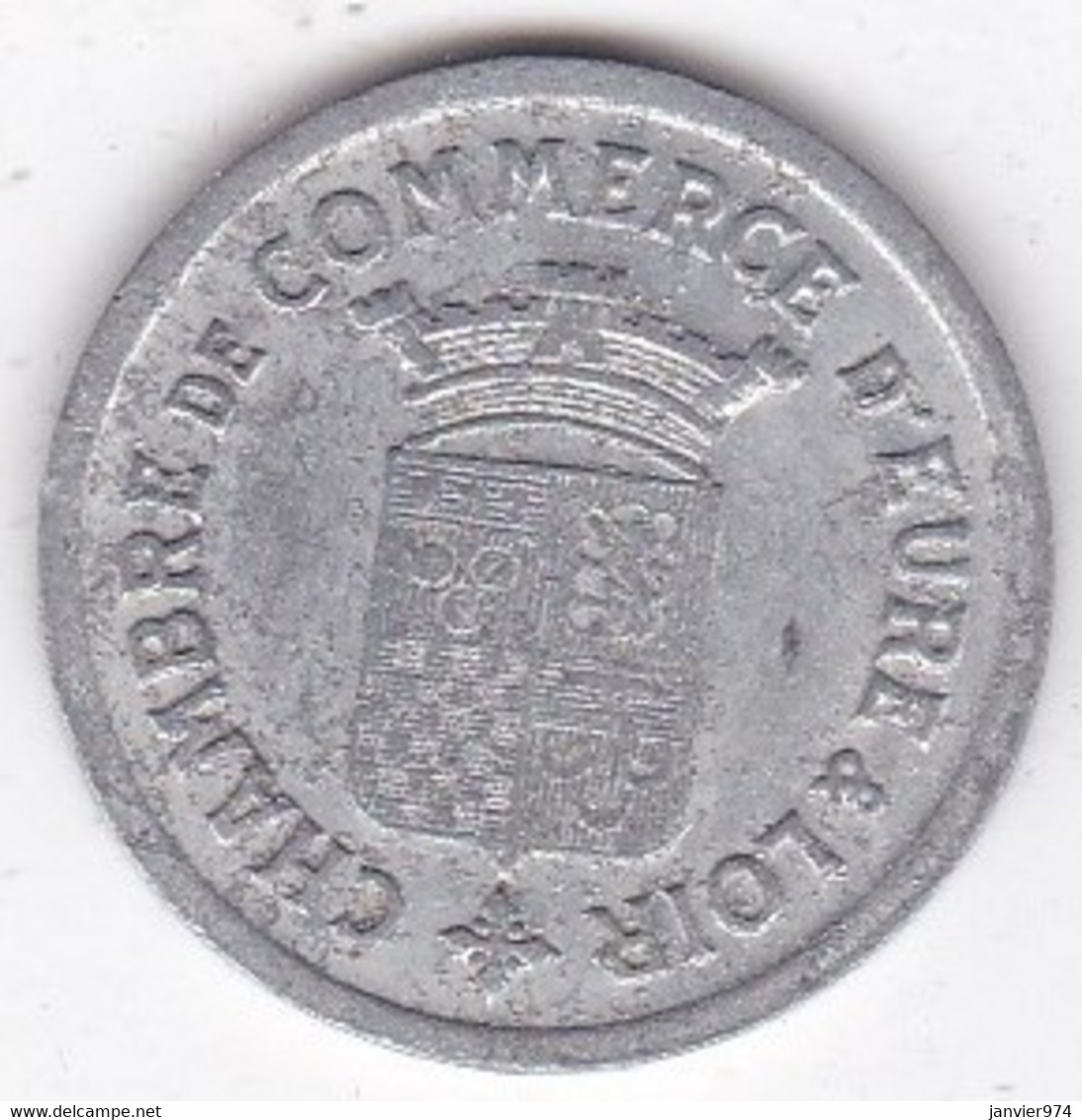 28. Eure Et Loire. Chambre De Commerce. 10 Centimes 1922, En Aluminium - Notgeld
