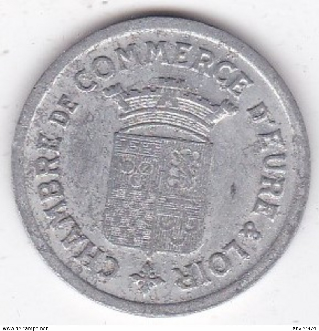 28. Eure Et Loire. Chambre De Commerce. 10 Centimes 1922, En Aluminium - Noodgeld