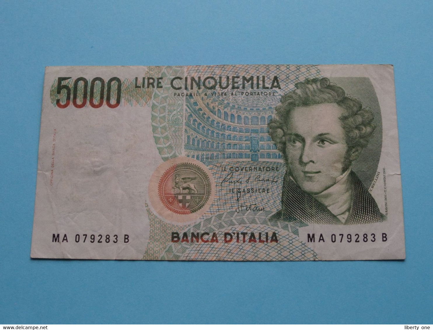 5.000 Lire - 1985 ( MA 079283 B ) Banca D'Italia ( For Grade, Please See Scans ) Circulated ! - 5.000 Lire