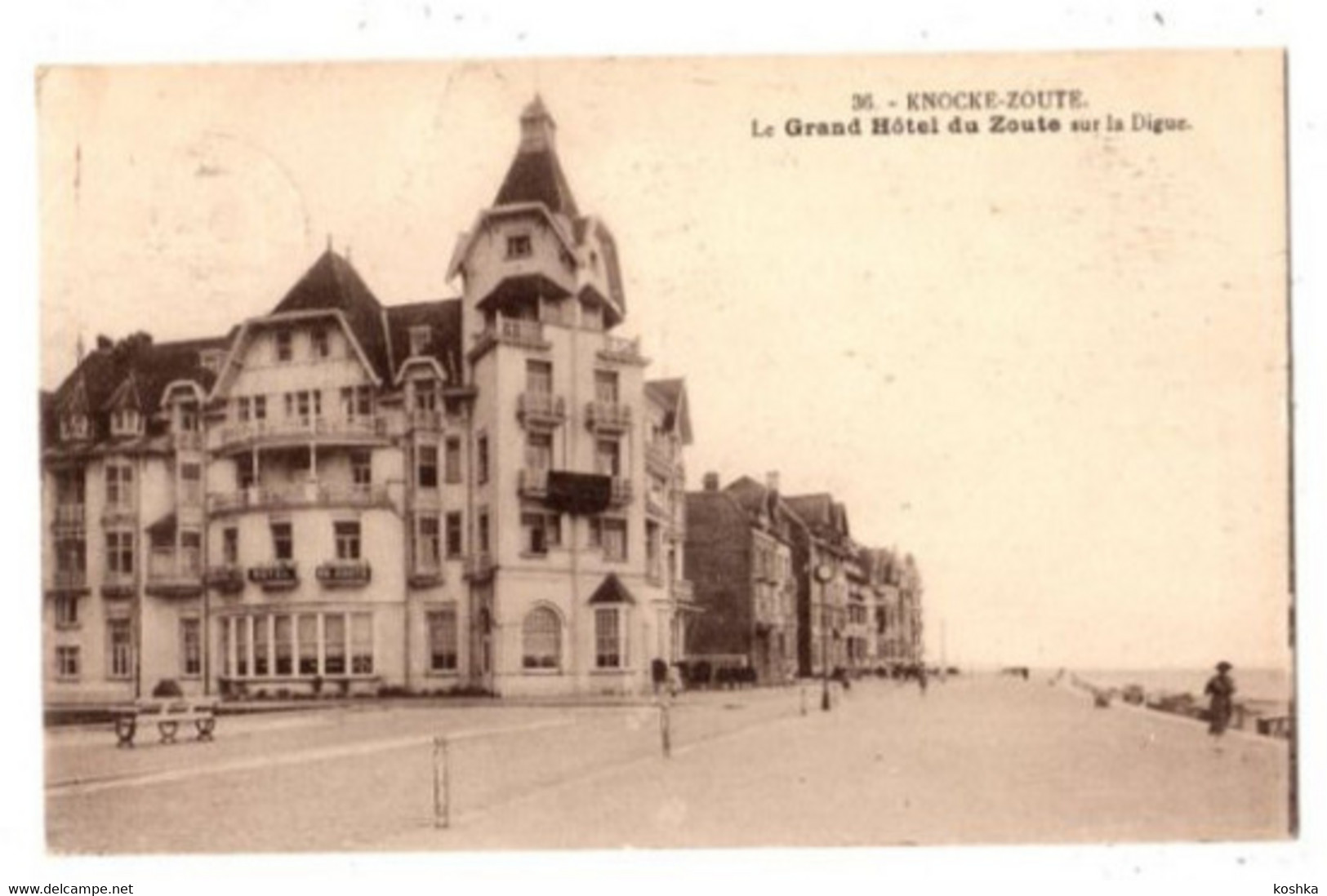 KNOKKE - Knocke Zoute - Grand Hôtel Du Zoute Sur La Digue - Verzonden 1924 - Uitgave Weber No 36 - Knokke