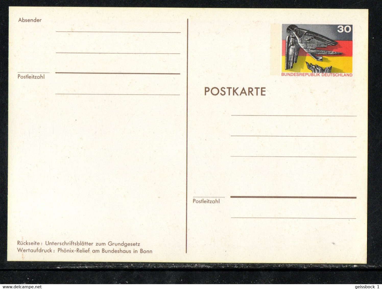 Bund 1974:   PSo  4    **       (B010) - Postkarten - Ungebraucht
