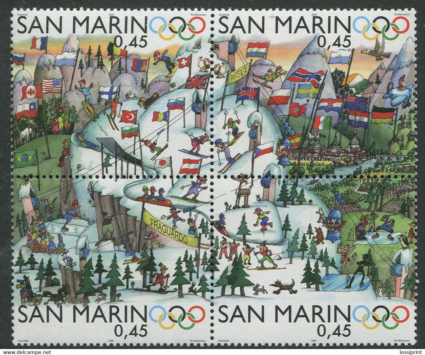 San Marino:Unused Stamps Serie Torino Olympic Games 2006, MNH - Invierno 2006: Turín
