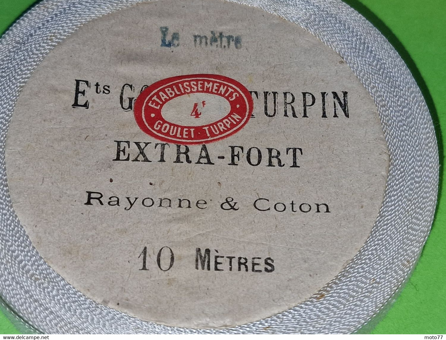 Lot 3 Anciens Rubans - Couture Couturière Mercerie "NEUF De STOCK" - étiquette Prix GOULET TURPIN - Vers 1950 - Laces & Cloth