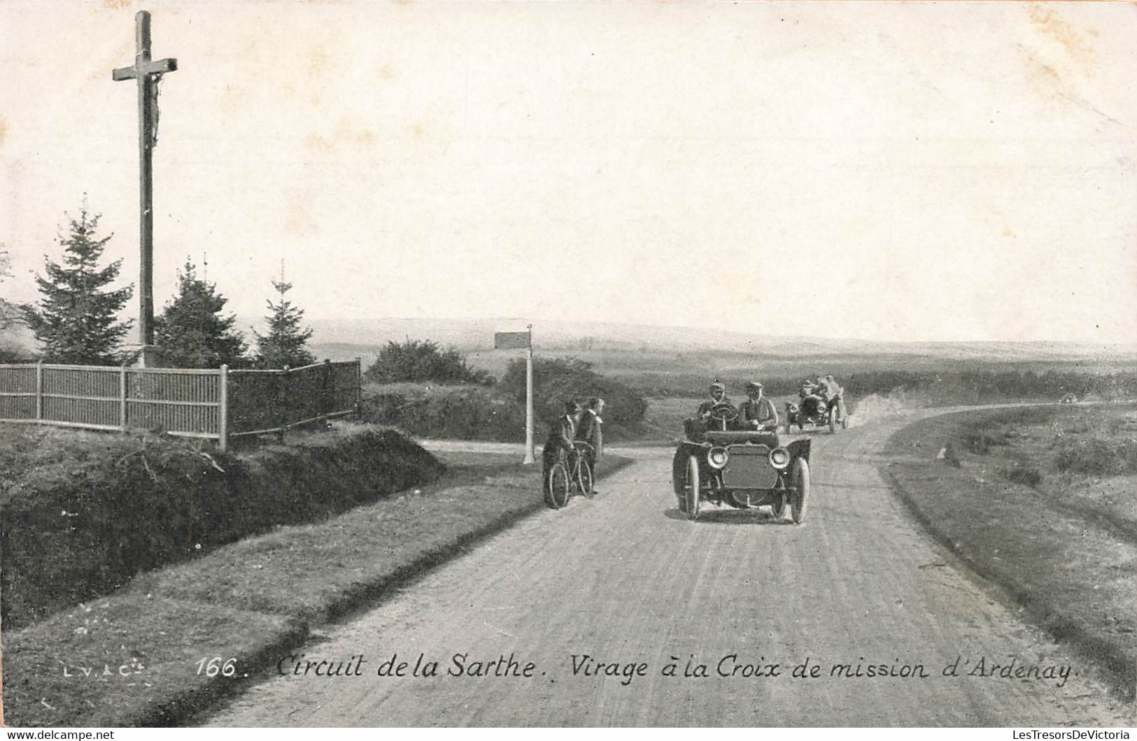 CPA Sport - Circuit De La Sarthe - Virage A La Croix De Mission D'ardenay - Course Automobile - Autres & Non Classés