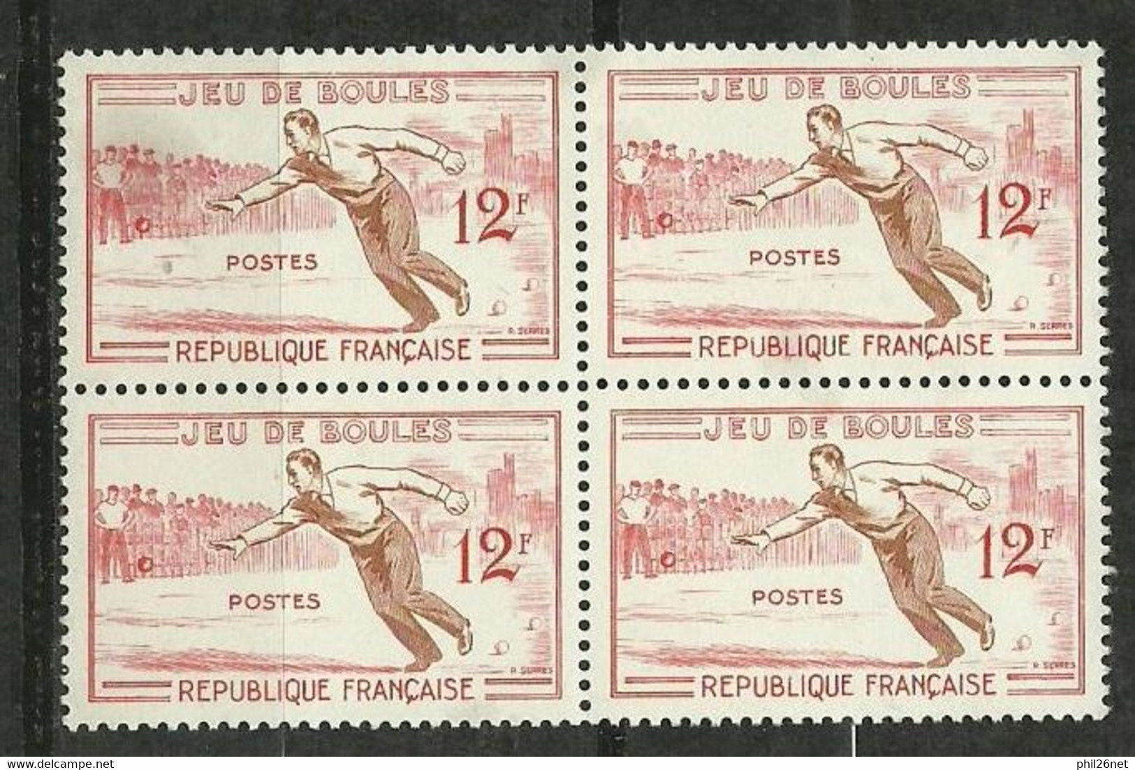 France N°1161   Boule Lyonnaise  Bloc De 4 Neufs  ( * )   B/TB    Voir   Scans   Soldé ! ! ! - Bowls