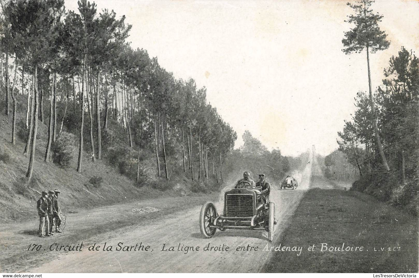 CPA Sport - Circuit De La Sarthe - La Ligne Droite Entre Ardenay Et Bouloire - Course Automobile - Andere & Zonder Classificatie