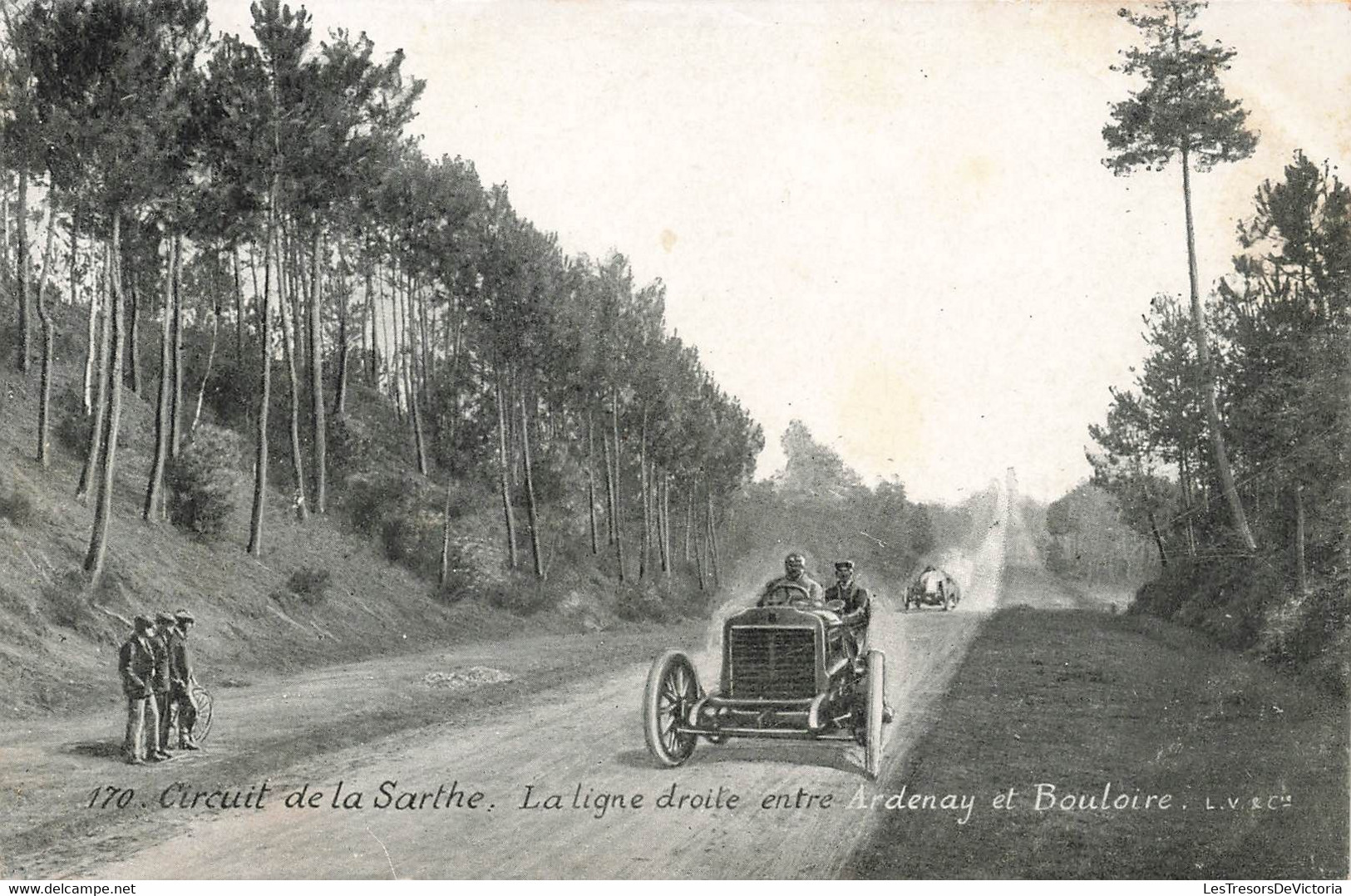CPA Sport - Circuit De La Sarthe - La Ligne Droite Entre Ardenay Et Bouloire - Course Automobile - Altri & Non Classificati