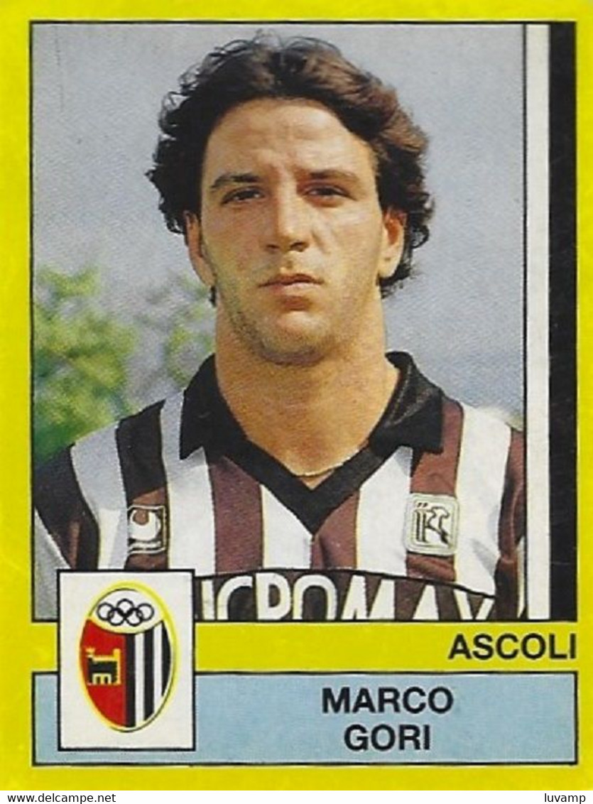 FIGURINA CALCIATORI PANINI 1988 89 CON VELINA ORIGINALE - SERIE A -   ASCOLI - 5 - GORI (CART 112) - Edizione Italiana