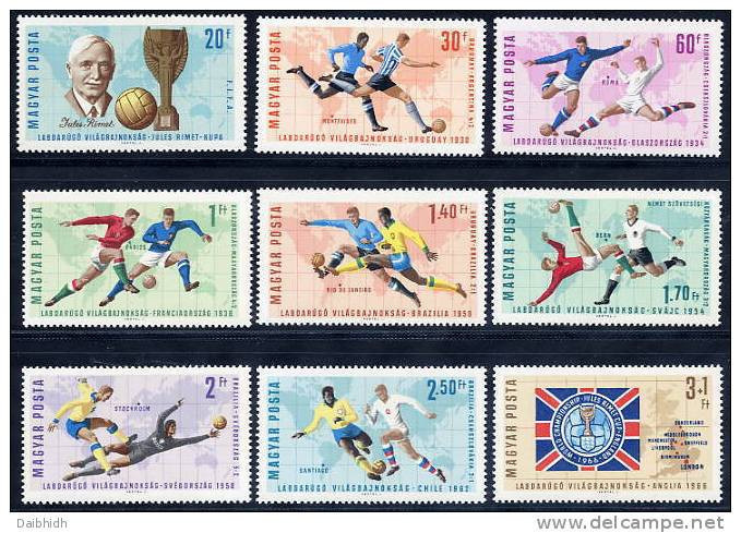 HUNGARY 1966 World Cup Football Set MNH / **   Michel 2242-50 - Ungebraucht