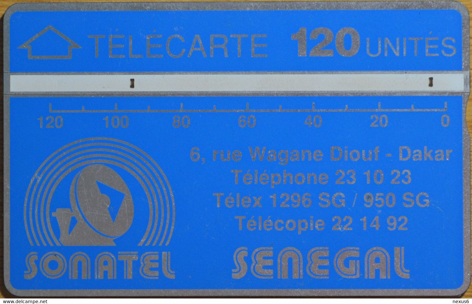 Senegal - Sonatel - L&G - 001A - Blue & Silver, 120Units, Used - Senegal