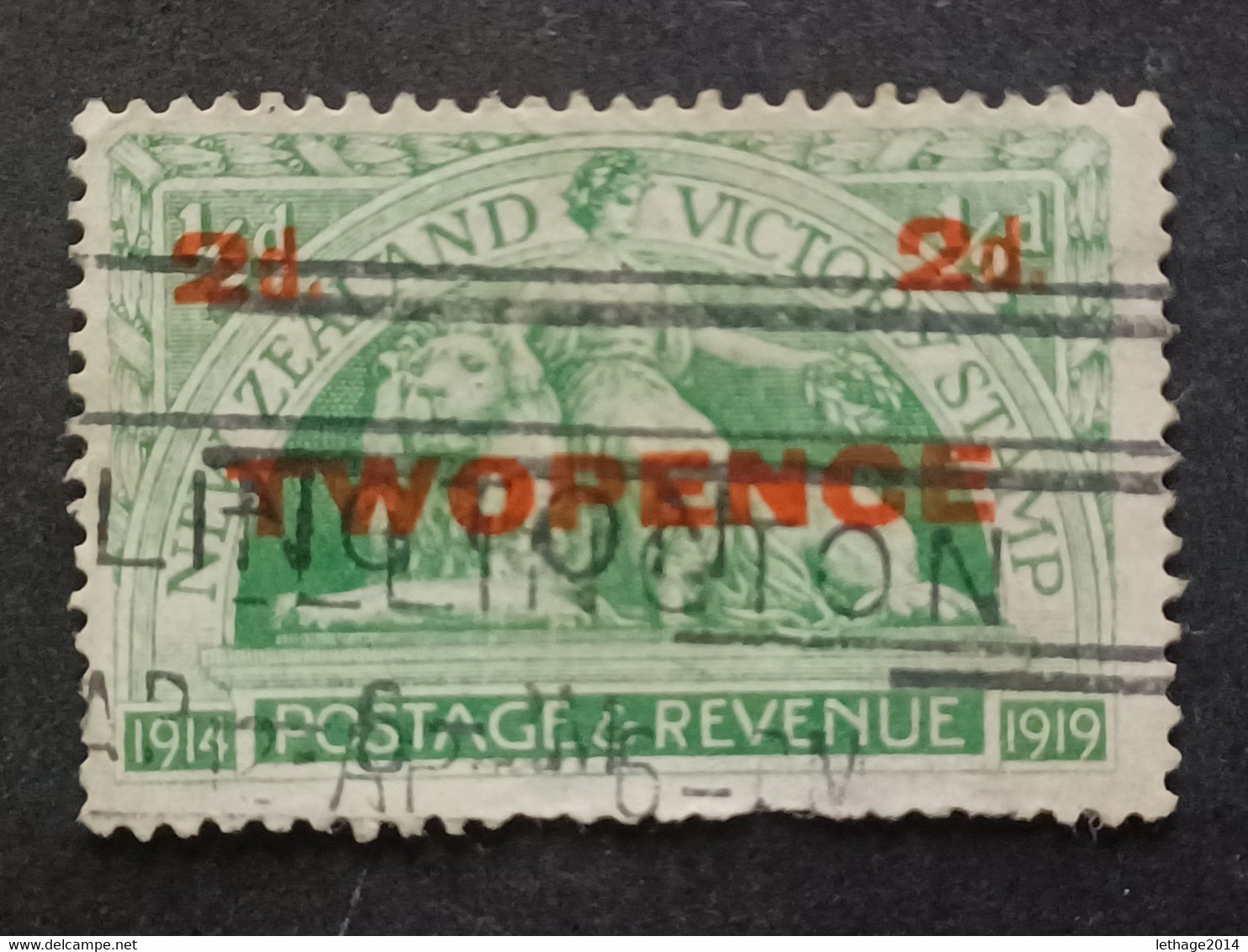 NEW ZELAND NUOVA ZELANDA 1922 ALLEGORIE DE LA PAIX CAT YVERT.N 175 - Oblitérés