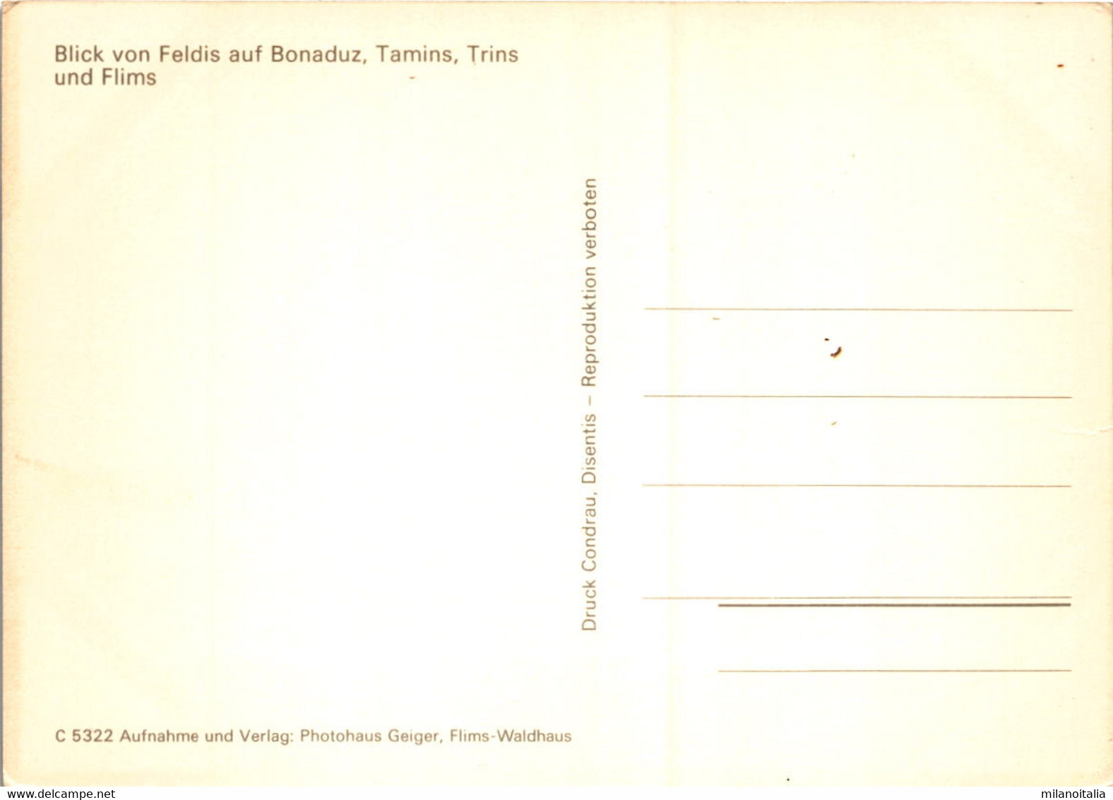 Blick Von Feldis Auf Bonaduz, Tamins, Trins Und Flims (5322) - Feldis/Veulden