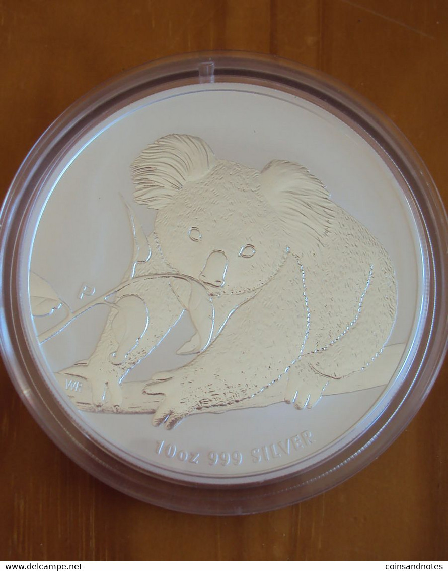 Australia 2010 - 10 Troy Oz. Silver 10 Dollar - Koala - Unc & Sealed - Colecciones