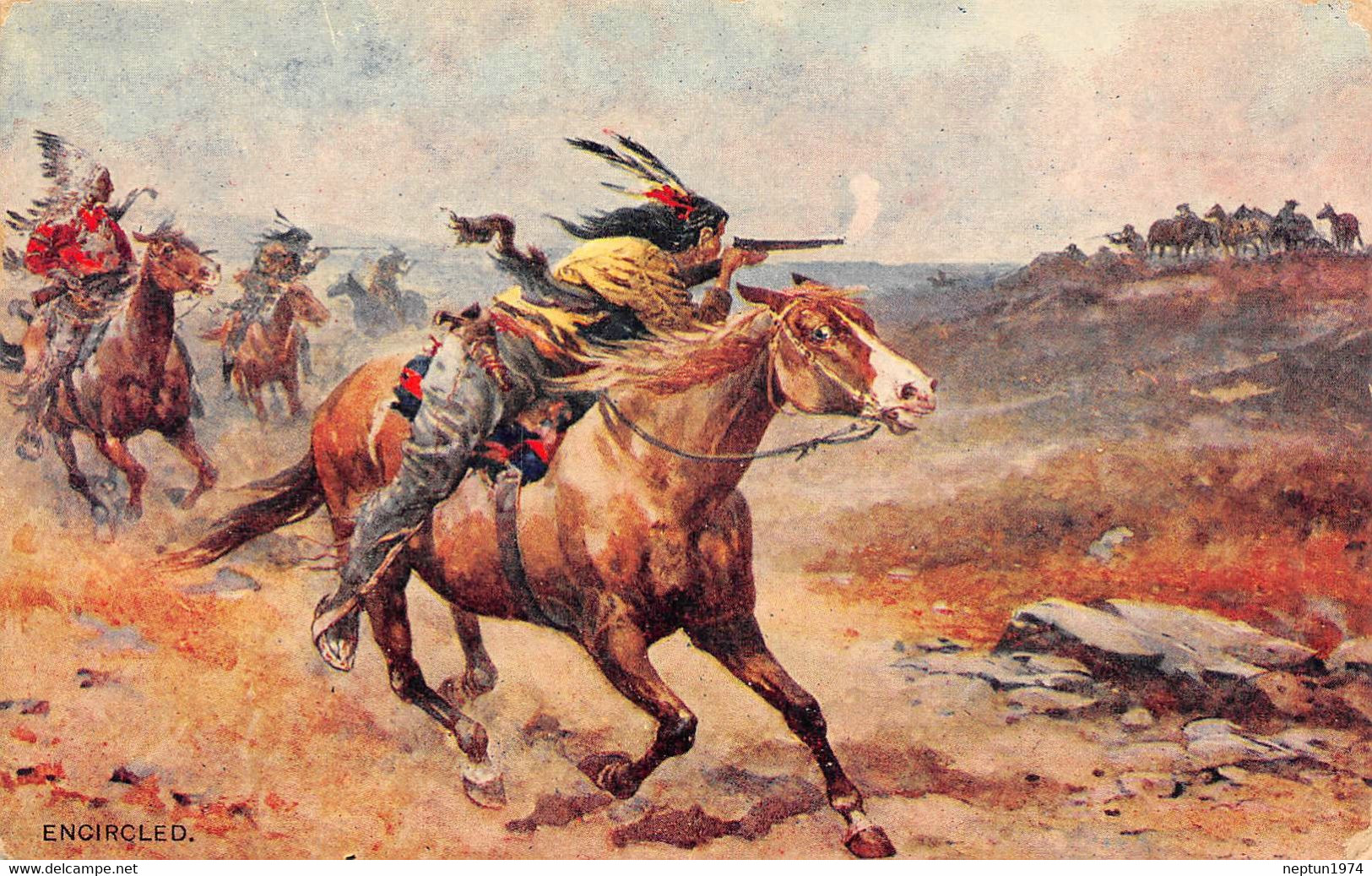 Calgary, An Indian Horseman, Encircled - Calgary