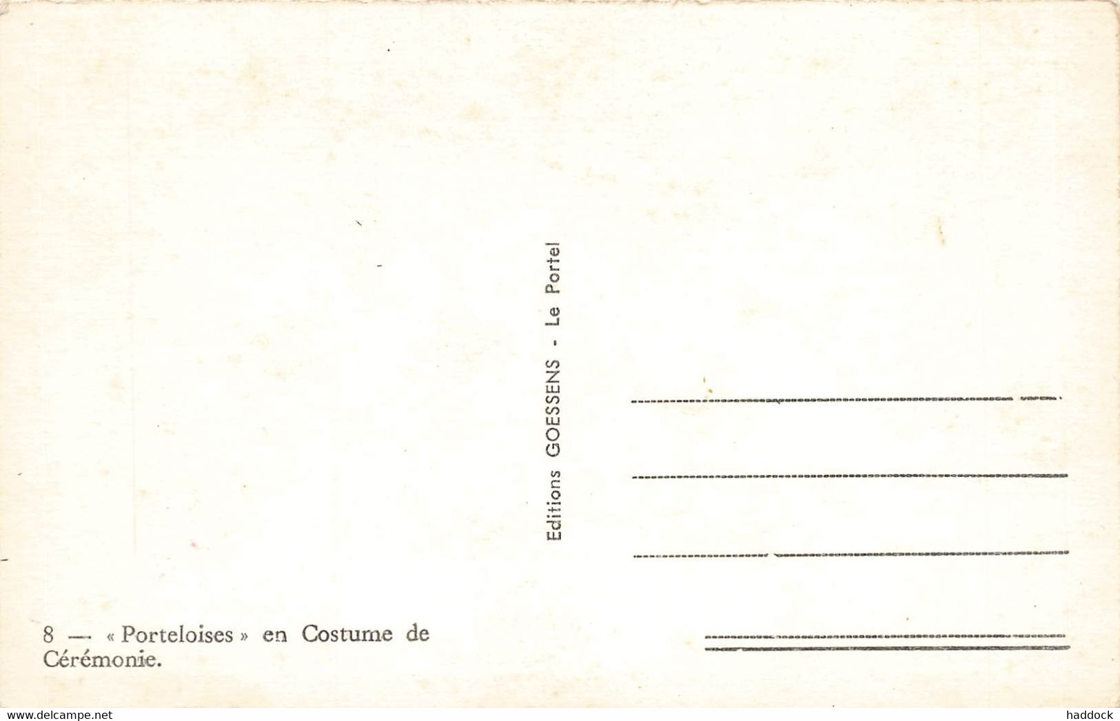 PORTELOISES EN COSTUME DE CEREMONIE - Nord-Pas-de-Calais