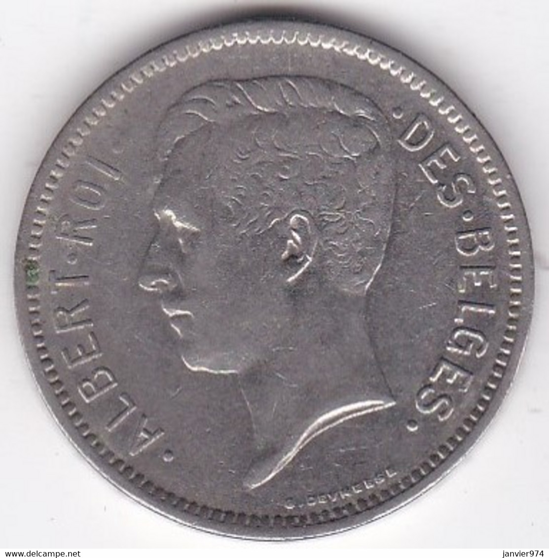 Belgique . 5 Francs 1930. Albert I, Position A , Légende Française , En Nickel - 5 Frank & 1 Belga