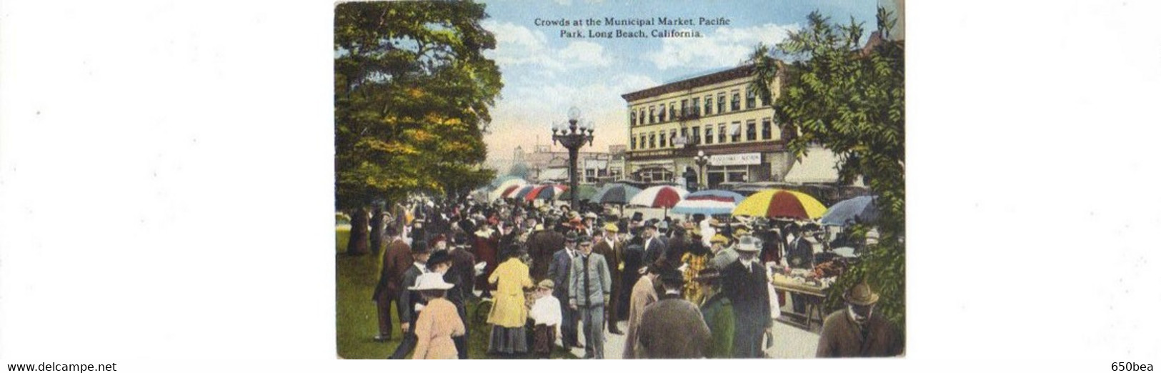 Long Beach.Pacific Park.Municipal Market.la Foule Au Marché Municipal. - Long Beach