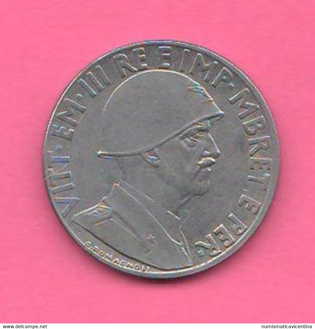 Albania 0,20 Lek 1939  King Vittorio Emanuele II° Albanie Shqipni Steel Magnetic Coin - Albanie