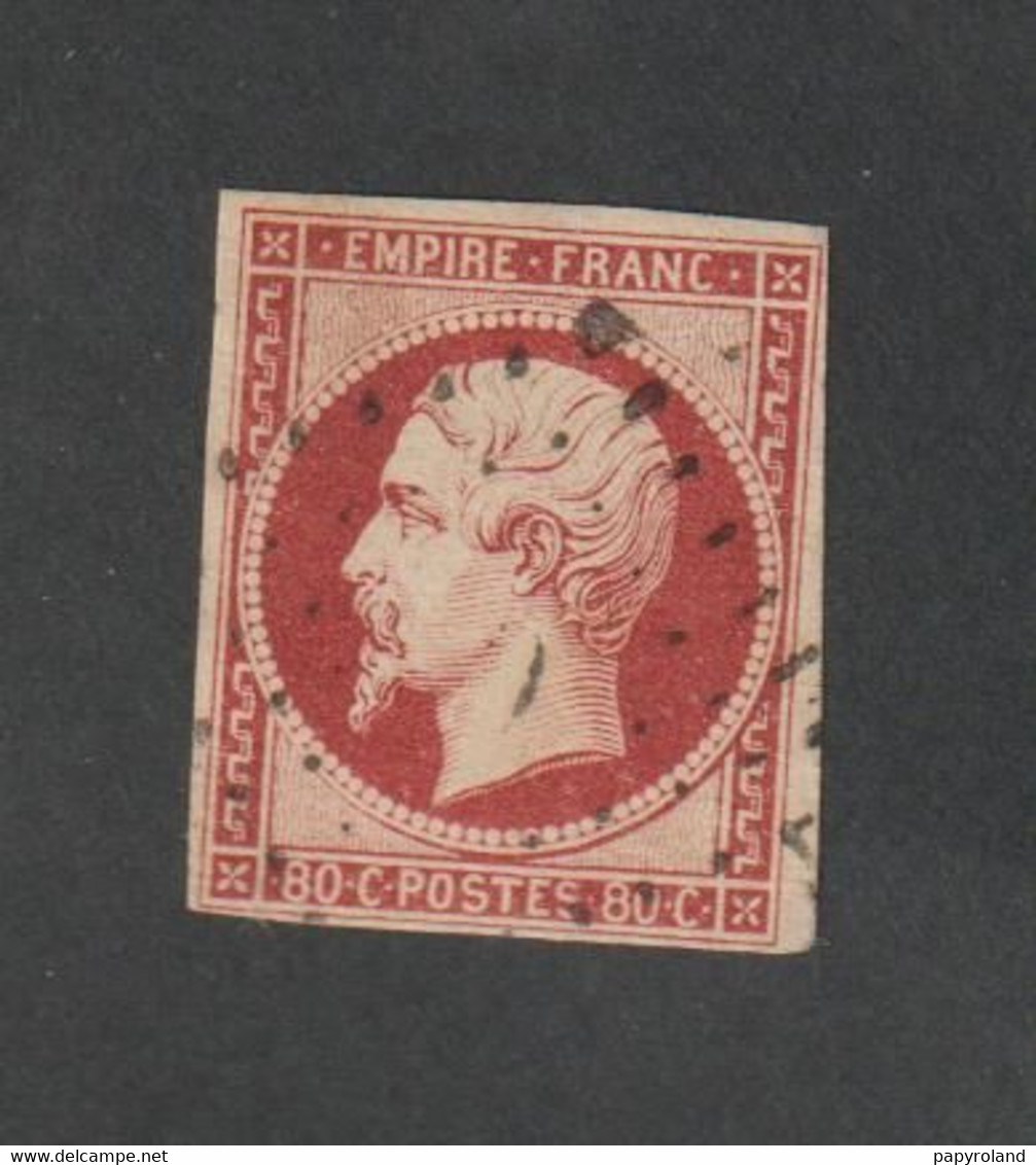 Timbres - N° 17AI -  Type  Napoléon III , Légende  Empire Franc   - 1854 -  Oblitéré - - Otros & Sin Clasificación