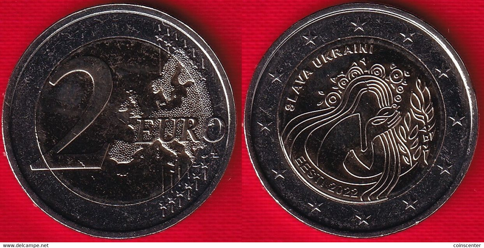 Estonia 2 Euro 2022 "Glory To Ukraine" BiMetallic UNC - Estonia