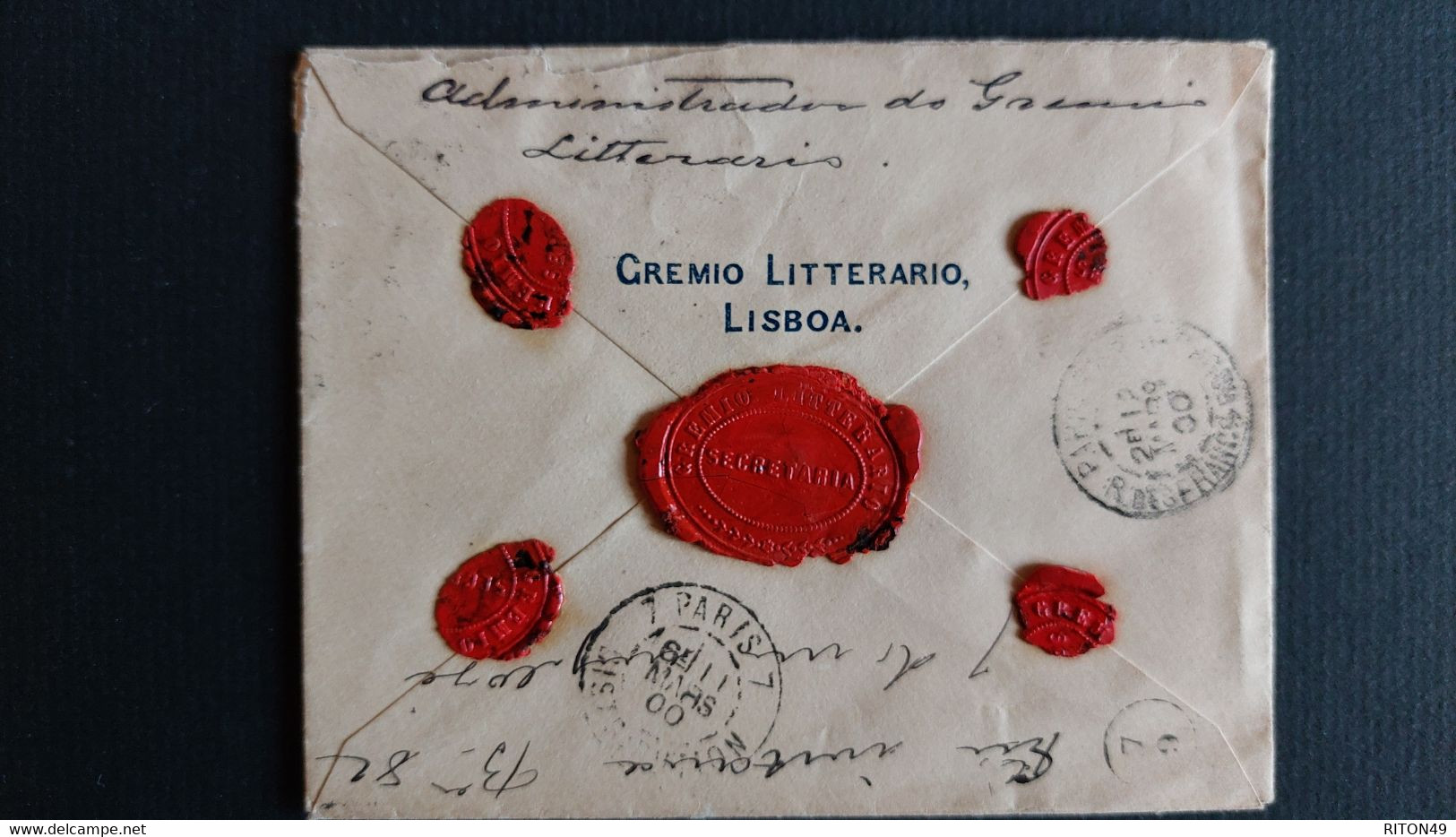 LETTRE 1900 LISBONNE A PARIS RECOMENDADO - Lettres & Documents