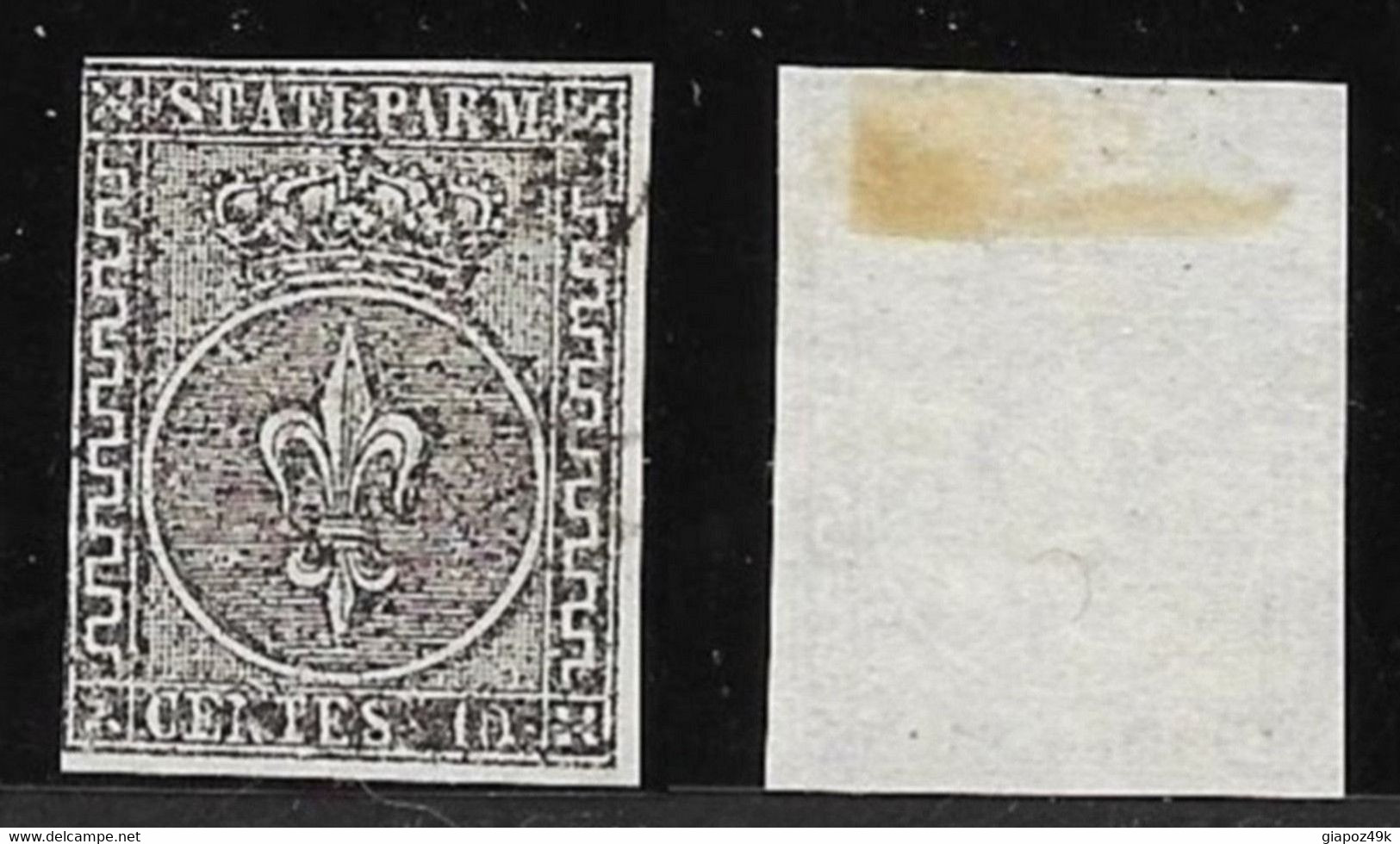 ● 1852 PARMA  ֍ Giglio Borbonico E Corona Ducale ● N. 2 Usato ● Cat. 300 € ● Antichi Stati ️● Lotto N. 336 ️● - Parme