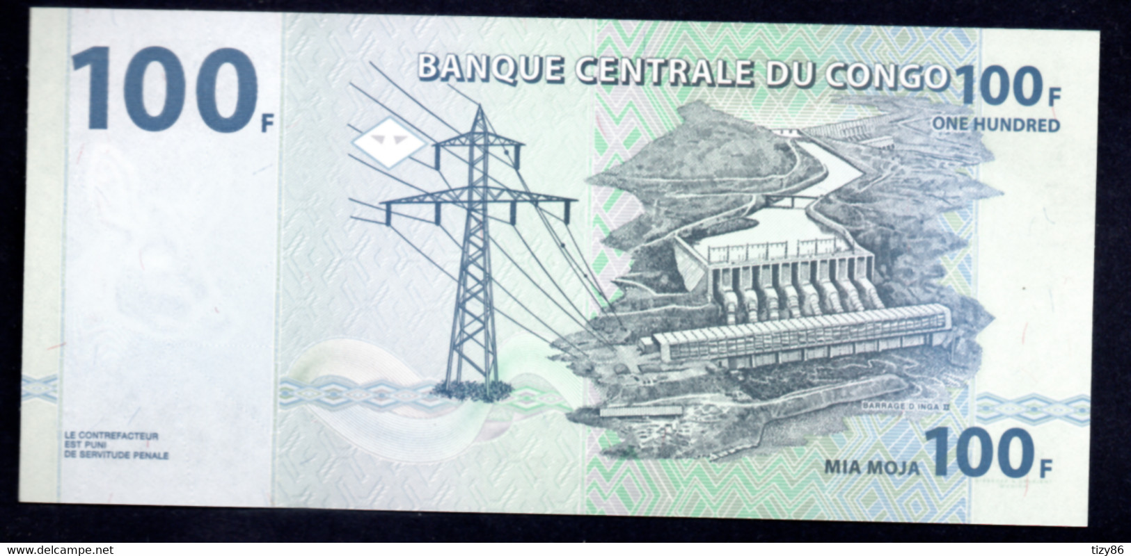 Banconota Congo - 100 Francs 2007 (UNC/FDS) - Ohne Zuordnung